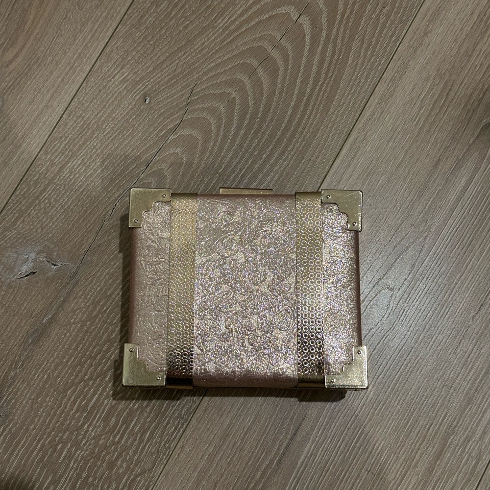 Olivia Miller Rose Gold Clutch w chain